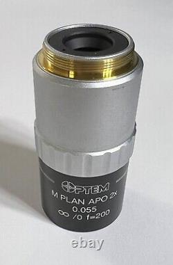 Optem 28-21-02 M Plan Apo 2x 0.055? /0 f=200 Objective Lens Microscope MPlan
