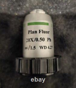 Plan Fluor 20X/0.50? /1.5 WD 4.27 Microscope Objective from AmScope IN300T-FL