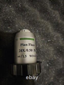 Plan Fluor 20X/0.50? /1.5 WD 4.27 Microscope Objective from AmScope IN300T-FL