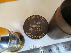 R. WINKEL GOTTINGEN GERMANY OBJECTIVE APO 7mm LENS MICROSCOPE PART &H1-B-12