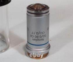 Reichert Neoplan 50x / 0.80 Oil /0.17 U. S. A. Microscope Objective Lens 1758