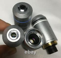 Set of 4 Olympus Microscope Infinite Objectives RMS Thread for CX22 CX23