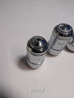 Set of 4 SP Microscope Objective Lenses 4x, 10x, 40x, 100x Oil