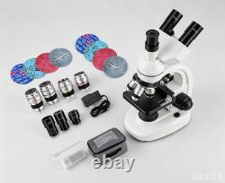 Trifocal metal microscope 40X-5000X, Research Grade Professional