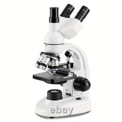 Trifocal metal microscope 40X-5000X, Research Grade Professional