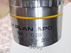 USMCO M Plan Apo 10 x /0.28? / 0 f=200 Microscope Objective Lens MPLAN