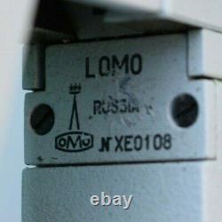 VINTAGE LOMO RUSSIAN MICROSCOPE With 4 LENS OBJECTIVES EAB-40-1 EAB-4-1 A Plan 10