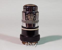 Vintage 1930's Carl Zeiss 100x / 1.25 Oil m. J. 160/- Microscope Objective Lens E