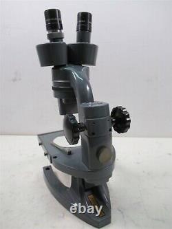 Vintage Bausch & Lomb Stereo Zoom Lab Microscope with 2 Objective Lenses Tilt Base