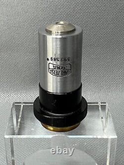 Vintage DDR Carl Zeiss Jena Planachromat 12,5 x /0,25 Microscope Objective Lens