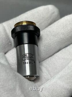 Vintage DDR Carl Zeiss Jena Planachromat 12,5 x /0,25 Microscope Objective Lens