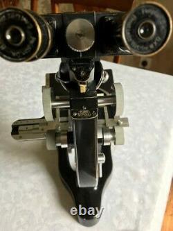 Vintage Ernst Leitz Wetzlar Binocular Microscope, PZO Objective Lenses c1950s