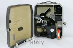 Vintage Ernst Leitz Wetzlar Microscope w 4 Objective Lenses 2 Ocular Case Extras