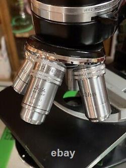 Vintage Leitz Wetzlar Microscope with Four Objective Lenses