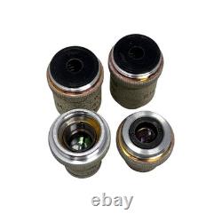 Vintage Swift Microscope Phase Objective Lens Lot 4x 10x LWD 20x LWD 40x Set