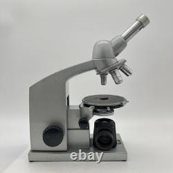 Vtg Reichert Austria Monocular Microscope No. 332237 with 3 Objective Lens 10x40x63 Vtg Reichert Austria Monocular Microscope No. 332237 with 3 Objective Lens 10x40x63