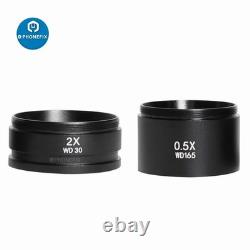WD165 0.5X 0.7X 1.0X 2.0X Auxiliary Objective Lens for Stereo Zoom Microscope