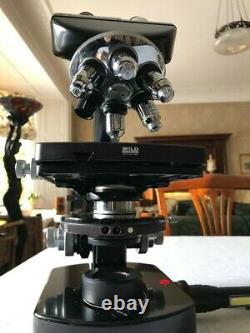 Wild Heerbrugg M20 Microscope with Phase Contrast, 6 Objective Lenses & 6V PSU