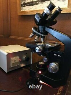 Wild Heerbrugg M20 Microscope with Phase Contrast, 6 Objective Lenses & 6V PSU