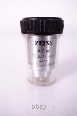 ZEISS Microscope Objective Lens A-Plan 100x/1.25 Oil Ph2? /0.17 Excellent