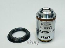 ZEISS Plan Neofluar 2.5X/0.075 Microscope Objective Lens RMS Plus M27 Adapter