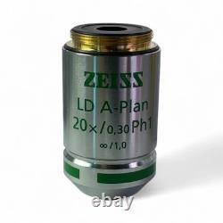 Zeiss 1006-591 LD A-Plan Microscope Objective Lens 20X / 0.30 Ph1 USED (BO!)
