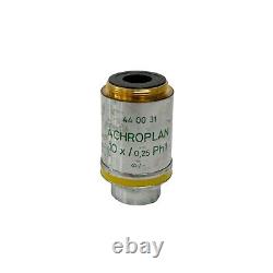 Zeiss 440031 Achroplan 10x/0.25 Ph1 Microscope Objective Lens 44 00 31 Infinity/