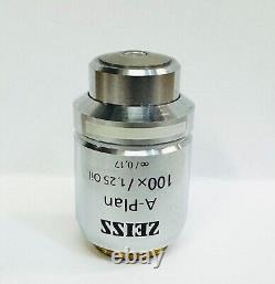 Zeiss A-Plan 100x/1.25 Oil Infinity Corrected Microscope Objective Lens 441080
