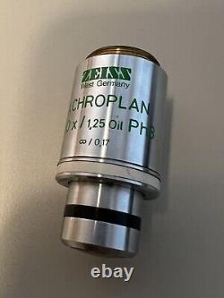 Zeiss Achroplan 100x 1.25 Oil Ph3 Phase Contrast Microscope Objective 440081