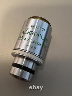 Zeiss Achroplan 100x 1.25 Oil Ph3 Phase Contrast Microscope Objective 440081
