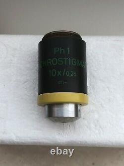 Zeiss Achrostigmat 10X/0.25 / Ph1 Microscope Objective Lens Phase Contrast