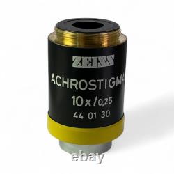 Zeiss Achrostigmat Microscope Objective Lens 10x / 0.25 44 01 30 FREE SHIPPING