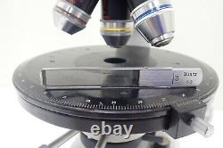 Zeiss Binocular Microscope with 3 Pol Objectives, Kpl-W10x Lens, 473059 Magnifier