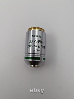 Zeiss LD A-Plan 20x /0.30 Ph1? /1.0 Microscope Objective Lens 1006-591