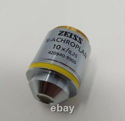 Zeiss N-Achroplan 10x 10x/0.25 Infinity/- Microscope Objective 420940-9900