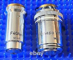 Zeiss PlanAPO 100/1,8 160/- & F40/0,65 160/0,17 Microscope Objective Lenses