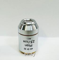 Zeiss Plan 2.5X/0.08 Microscope 160mm Objective Lens 461032