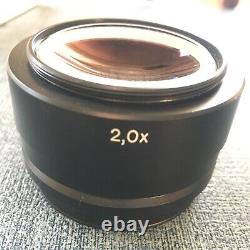 Zeiss Stereozoom Microscope Objective Lens 2.0x 455028 Stemi 50mm Threads