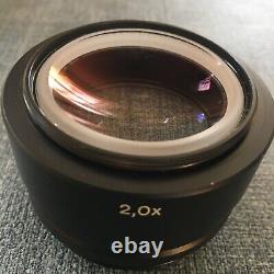 Zeiss Stereozoom Microscope Objective Lens 2.0x 455028 Stemi 50mm Threads