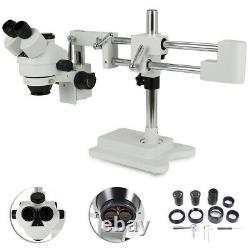 Zoom 3.5X-90X Simul-focal Trinocular Stereo Microscope Set Objective Barlow Lens