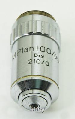10793 Nikon 100x Microscope Objectif Objectif M Plan 100 / 0.90 Sec 210/0