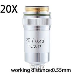 195mm Achromatique Objectif Distance D'objectif Tube Microscope 4x 10x 20x 40x 60x 100x