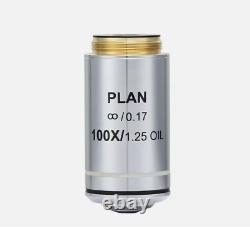 1PC 100X Objectif Plan Infini pour Microscope Olympus