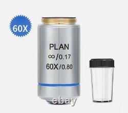 1PC 60X objectif plan achromatique à infini pour microscope biologique Olympus
