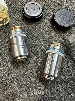 2 objectifs de microscope Nikon M Plan 40 / M Plan 60