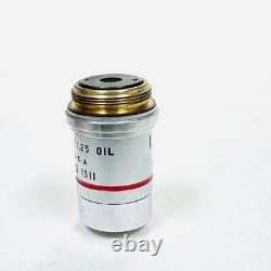 AO 1311 100/1.25 0IL PLAN ACHRO Lentille d'objectif de microscope Fabriquée aux États-Unis