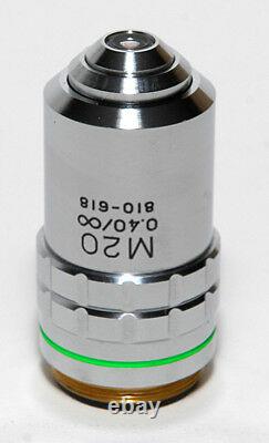 Akashi / Mitutoyo M20/0.40 Microscope À Infinité Objectif Lentille Bf Rms 810-618 20x
