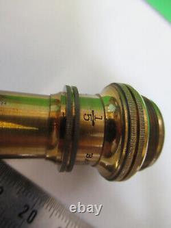 Antique Brass Bausch Lomb 1/5 Objectif Microscope Comme Photo #h3-a-16
