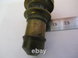 Antique Brass J. Grunow Objectif Lens Microscope Partie Comme Photo #p2-a-03