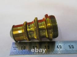 Antique Brass Spencer Objectif 44x Lens Microscope Part As Pictured &f6-b-119